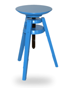 tabouret-vis-contemporain-laque bleue