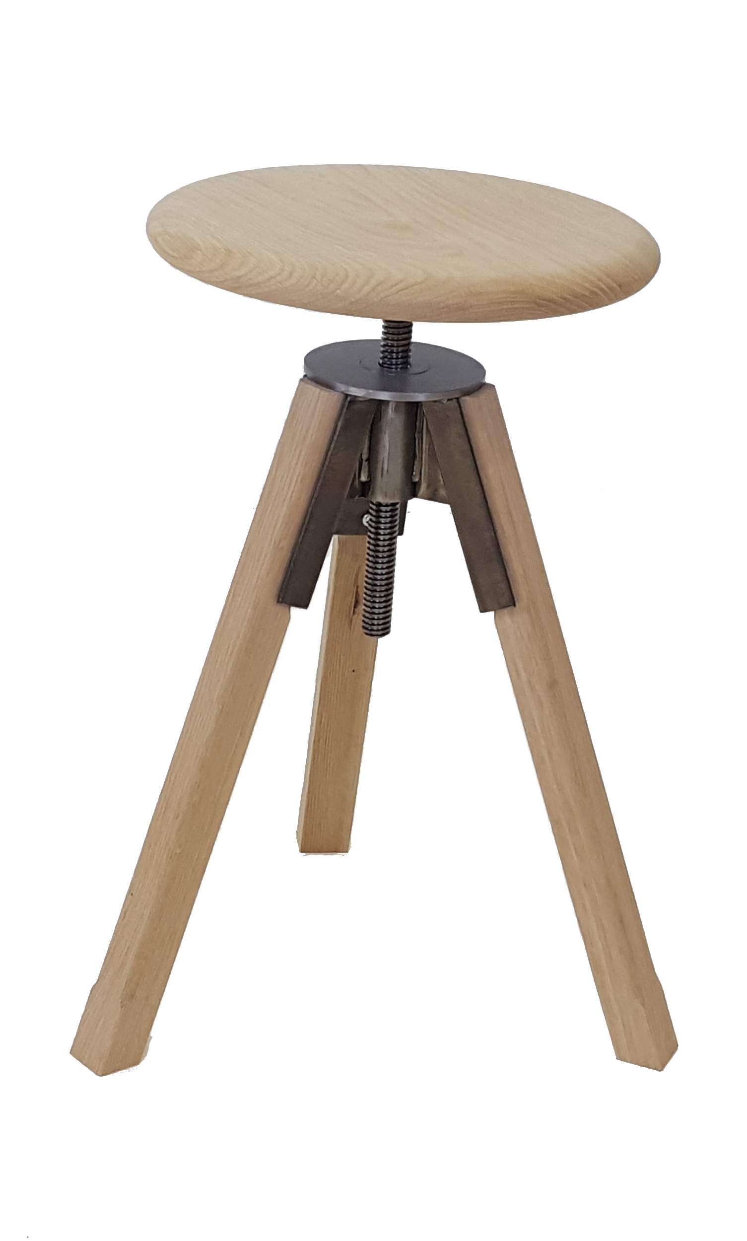 Tabouret design Loop, assise confortable en bois massif