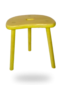 Tabouret de Vacher Traditionnel en bois de sapin massif vernis naturel