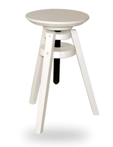 tabouret-vis-contemporain-laque blanche