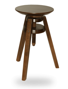 Tabouret  contemporain à vis &#34;Teinte Rustique&#34;