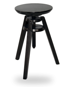 Tabouret  contemporain à vis "Teinte Wengé"