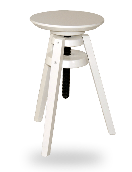 tabouret-vis-contemporain-laque blanche