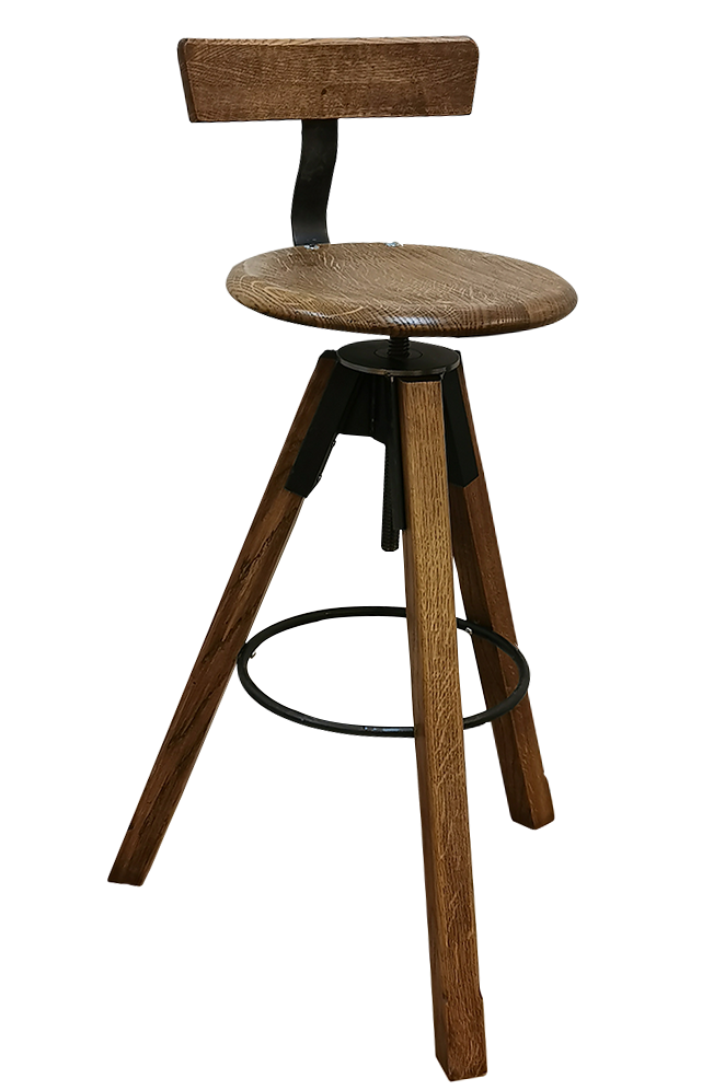 Tabouret en bois style Industriel: Tabouret bois de bar à vis