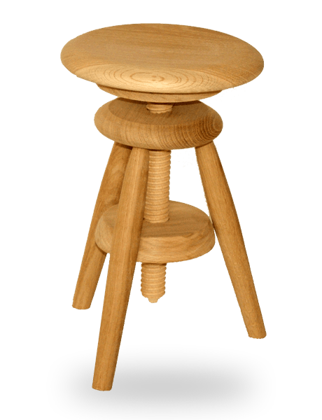 Tabouret Enfant Bois Blanc à Pois