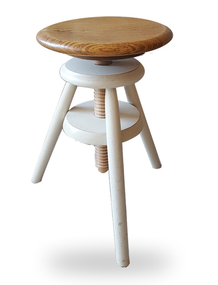 Tabouret d'atelier bas - Avec vis centrale 