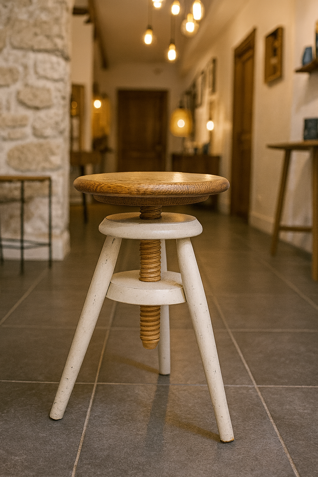 Chaise de salle à manger sur mesure en chêne massif, finition naturelle